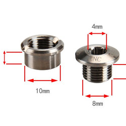 GUB M8 TITANIUM CRANKSET CHAINRING BOLTS NUTS 5PCS SET|GUB M8 チェーンリング用 チタン製ボルト・ナット5個セット