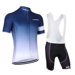 LQSGCD BS-019 Cycle jersey & Bib shorts Set |  LQSGCD BS-019 半袖サイクルジャージ＆ビブショーツ上下セット　ブラック・ホワイト　2021年モデル