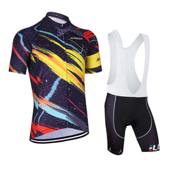 LQSGCD BS-016 Cycle jersey & Bib shorts Set |  LQSGCD BS-016 半袖サイクルジャージ＆ビブショーツ上下セット　ブラック・ホワイト　2021年モデル