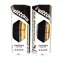 Vittoria Corsa Control G+2.0 700x25C Clincher Bike Tire 320TPI Para Skinwall