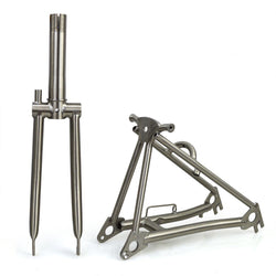 Tipsum titanium Front fork & Rear frame for Brompton | Tipsum  ブロンプトン用 チタン合金 フロントフォーク ＆ リアフレーム（チタンカラー）