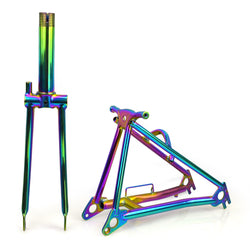 Tipsum titanium Front fork & Rear frame for Brompton (RAINBOW) | Tipsum  ブロンプトン用 チタン合金 フロントフォーク ＆ リアフレーム（マジョーラカラー）