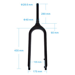 DRAGONBIKE FF-026 FULL CARBON DISK BRAKE FRONT FORK FOR 26" FAT BIKE|DRAGONBIKE FF-026 26インチ ファットバイク用 フルカーボン ディスクブレーキ対応 フロントフォーク