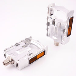 MKS FD-7 Folding Platform Bicycle Pedal Silver Black 9/16" Fixie Commuter Urban