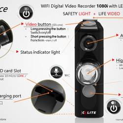 Q-Lite Time Machine  Camera & Light | Q-Lite ライト一体型ドライブレコーダー Time Machine
