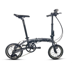 RIFLE S4-2000 14" FOLDING BIKE 3-SPEED DARK GREY WITH ADJUSTABLE HANDLE POST|RIFLE S4-2000 14インチ 3速 折りたたみ自転車 可変ハンドルポスト ダークグレイ