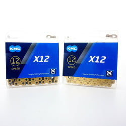 KMC X12 12 Speed Silver  Gold  Black & Gold Ti MTB Chain 126L fit SRAM Shimano