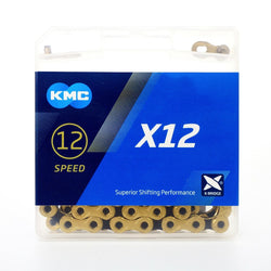 KMC X12 12 Speed Silver  Gold  Black & Gold Ti MTB Chain 126L fit SRAM Shimano