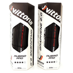 Vittoria Rubino Pro G2.0 Road Clincher Tire 700x23C Full Black 1 Tire or 2 Tire