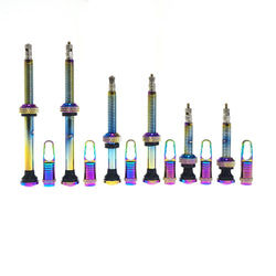 2pcs Oil Slick Presta FV Tubeless Valve Stems Brass MTB Road Bike 40/60/80mm