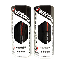Vittoria Corsa Control G+2.0 700x25C Clincher Bicycle Bike Tire 320TPI Black