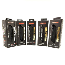 1 or 2 Tires Maxxis High Road Clincher or TLR Tubeless Ready 700x23/25/28C Black